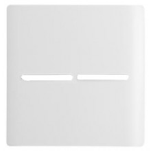 Placa 4x4 para 2 Interruptores Horizontais - Novara Branco Brilhante